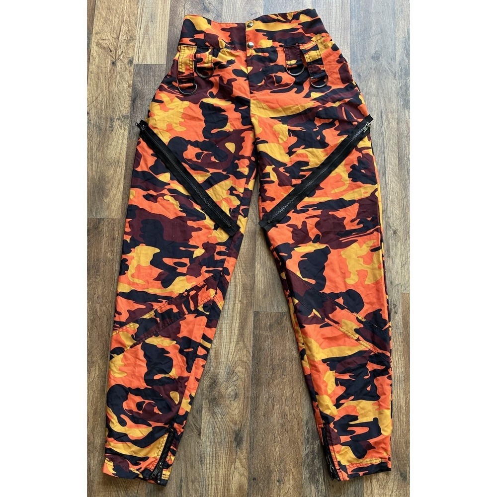 Balera Women's SA Orange Camo Jogger Pants Hip Hop Dance Athletic Stretch